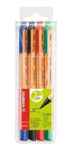 Marker „GREENpoint“, 4 Farben, 0,8mm, STABILO
